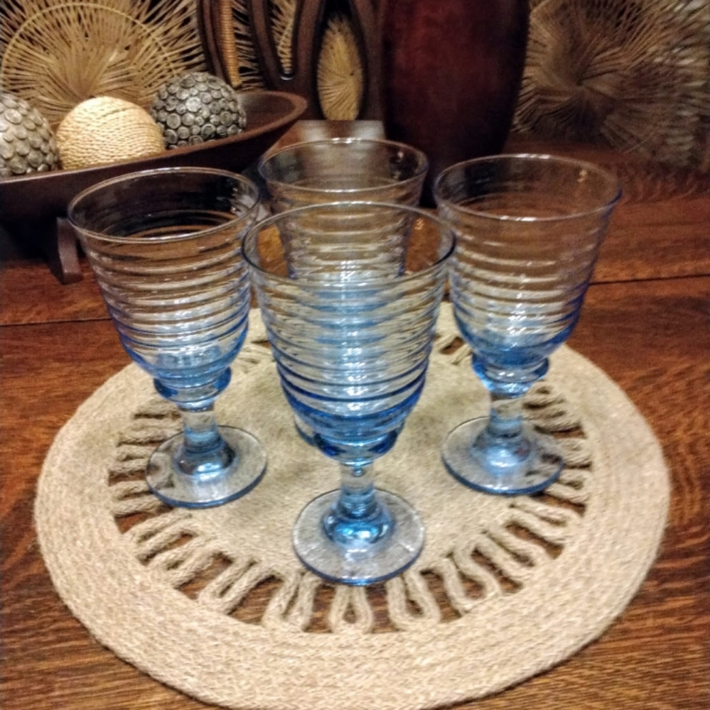 Libbey Sirrus Blue 12 Oz. Water Glasses